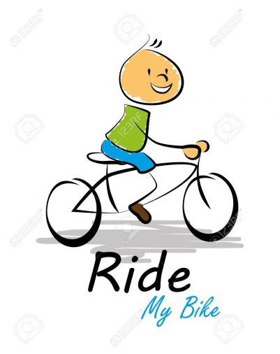 21287541-ride-my-bike-over-white-background